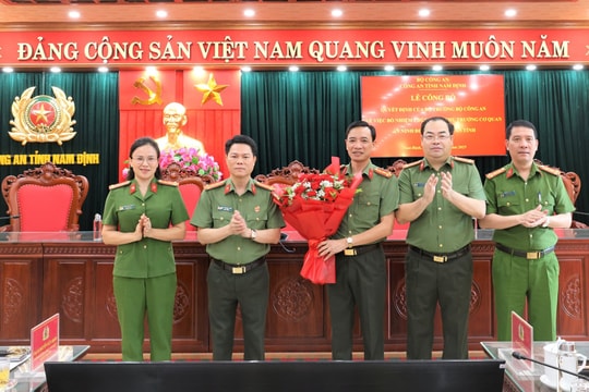 Bổ nhiệm Thủ trưởng Cơ quan An ninh điều tra Công an tỉnh Nam Định