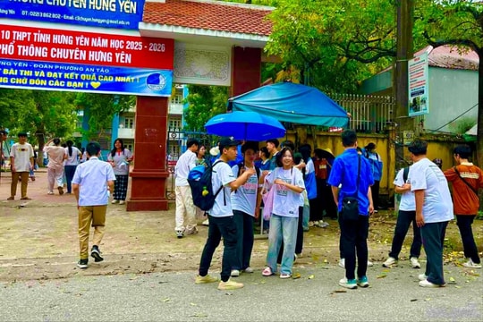 Hưng Yên: Công bố điểm chuẩn trúng tuyển kỳ thi tuyển sinh vào lớp 10