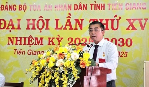 Đại hội Đảng bộ TAND tỉnh Tiền Giang lần thứ XV thành công tốt đẹp