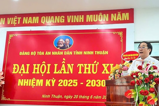 TAND tỉnh Ninh Thuận tổ chức Đại hội Đảng bộ nhiệm kỳ 2025 - 2030