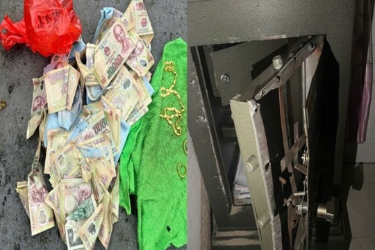 Phá két sắt lấy trộm vàng, tiền rồi giấu vào nóc nhà văn hóa
