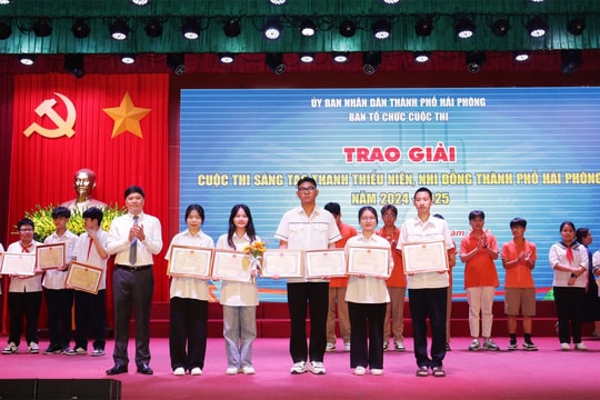 37 sản phẩm đạt giải Cuộc thi Sáng tạo thanh thiếu niên, nhi đồng Hải Phòng