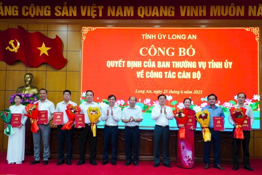Long An điều động, bổ nhiệm nhiều cán bộ