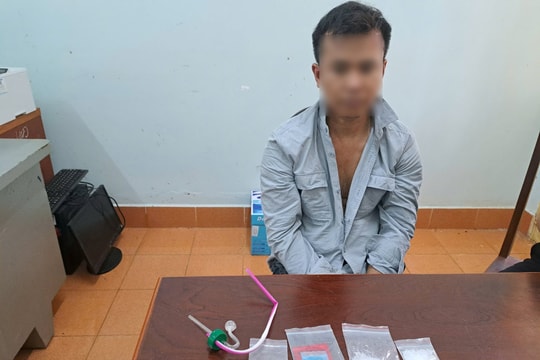 Cường “beo” gánh 3 tiền án sa lưới với 6 gói ma tuý