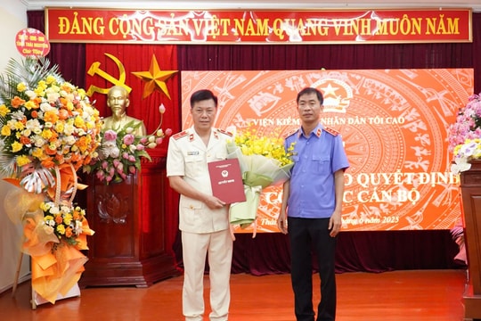 Bổ nhiệm Viện trưởng VKSND tỉnh Thái Nguyên sau sáp nhập