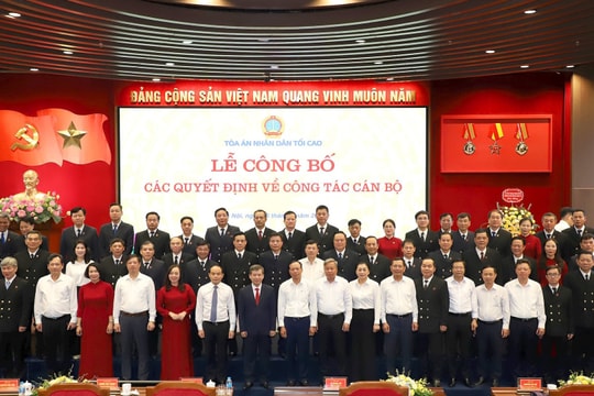 Tòa án nhân dân tối cao công bố các quyết định về công tác cán bộ