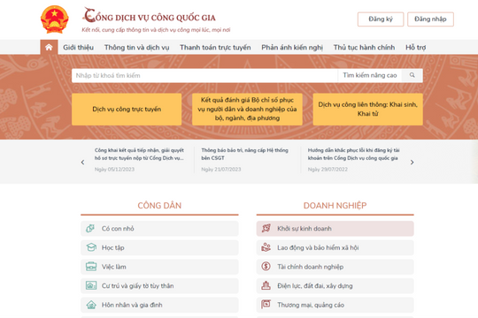 Cổng dịch vụ công quốc gia trở thành điểm "một cửa số" tập trung, duy nhất từ 27/6/2025