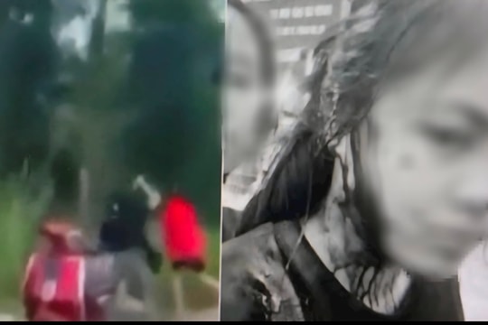 Hai nhóm nữ sinh cầm dao hỗn chiến