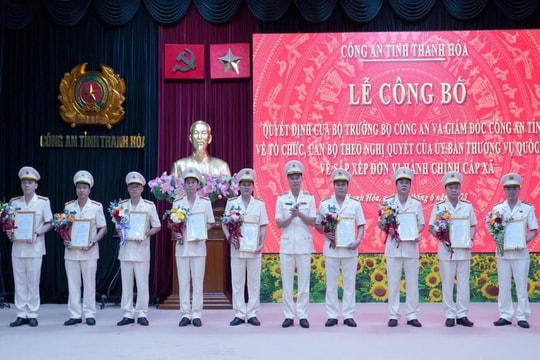 Thanh Hóa: Công bố thành lập 166 Công an cấp xã