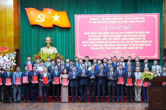 TP. Huế kiện toàn tổ chức cấp xã, phường sau hợp nhất