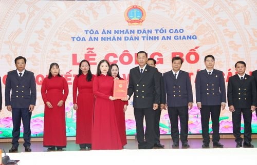 TAND tỉnh An Giang công bố quyết định về công tác cán bộ