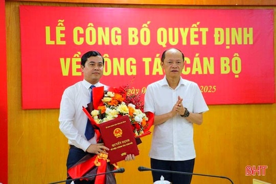 Bổ nhiệm  Phó Chánh Văn phòng UBND tỉnh Hà Tĩnh