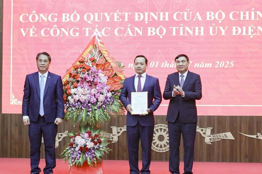 Ông Trần Tiến Dũng được điều động, chỉ định giữ chức Phó Bí thư Tỉnh ủy Điện Biên