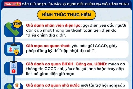 Chiêu trò lừa đảo mới núp bóng cập nhật địa giới hành chính