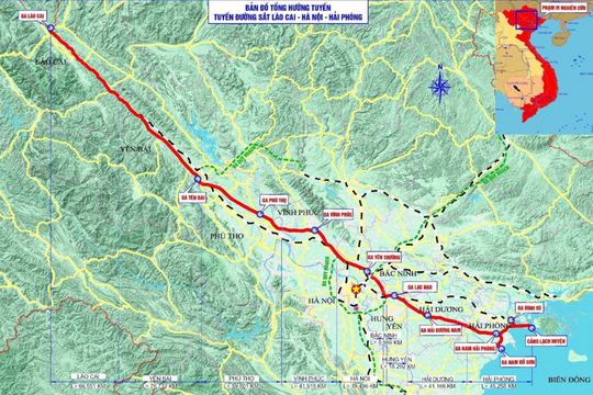 Dự án tuyến đường sắt Lào Cai – Hà Nội – Hải Phòng sẽ khởi công trong năm 2025