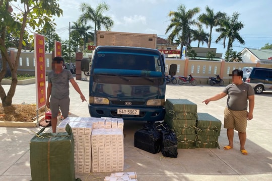 2 đối tượng vận chuyển gần 10 ngàn gói thuốc lá lậu