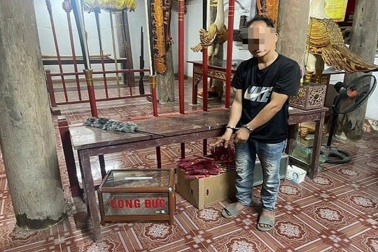 Bắt giữ kẻ chuyên trộm cắp tại đình, chùa ở Phú Thọ
