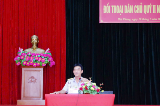 Bộ Tư lệnh Vùng 1 Hải quân đối thoại dân chủ với cán bộ, chiến sĩ