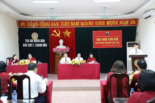 TAND Khu vực 1 – Thanh Hóa tổ chức Đại hội Chi bộ lần thứ nhất