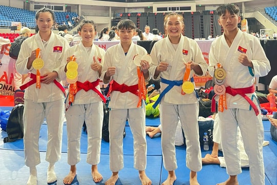 Đội tuyển Jujitsu Việt Nam đứng đầu Giải vô địch trẻ Đông Nam Á