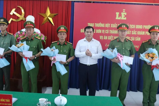 Khen thưởng các đơn vị phá nhanh vụ án giết người, cướp tài sản ở Tây Ninh