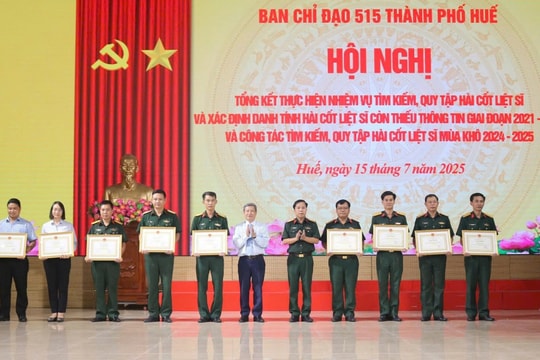 TP. Huế: Giai đoạn 2021-2025 đã tìm kiếm, cất bốc được 84 hài cốt liệt sĩ