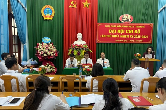 Đại hội Chi bộ TAND khu vực 10 - Thanh Hóa