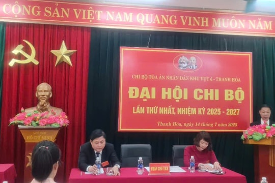 Đại hội Chi bộ lần thứ nhất TAND Khu vực 6 – Thanh Hóa