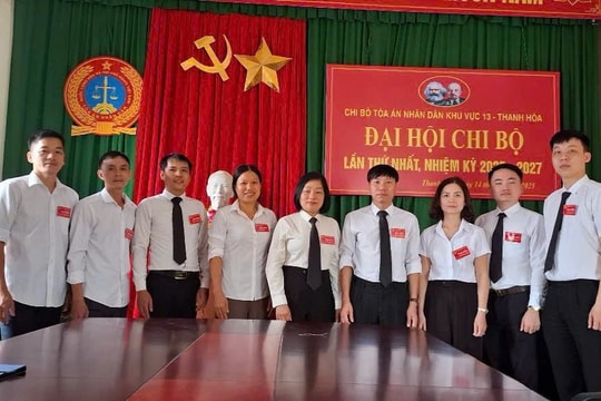 TAND khu vực 13 - Thanh Hóa tổ chức thành công Đại hội Chi bộ lần thứ nhất