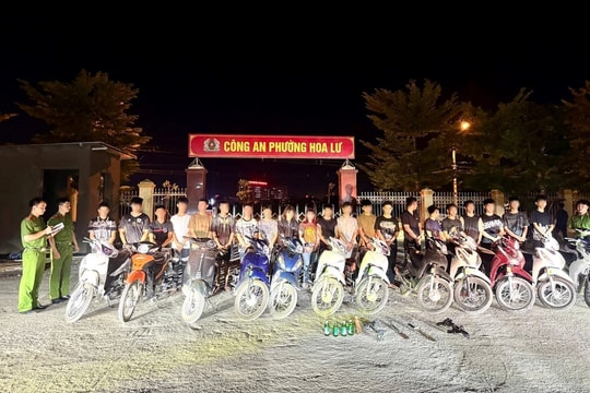 Triệu tập 33 thanh, thiếu niên gây rối trật tự công cộng
