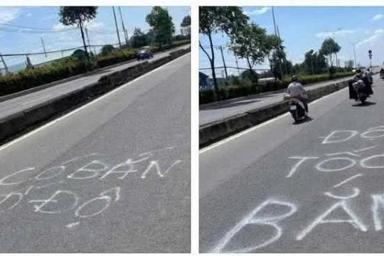Làm rõ hành vi của đối tượng viết dòng chữ “bắn tốc độ” trên đường TP.HCM