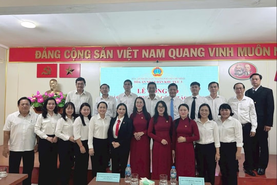 TAND khu vực 3 – TP.HCM công bố quyết định bổ nhiệm chức vụ lãnh đạo Văn phòng