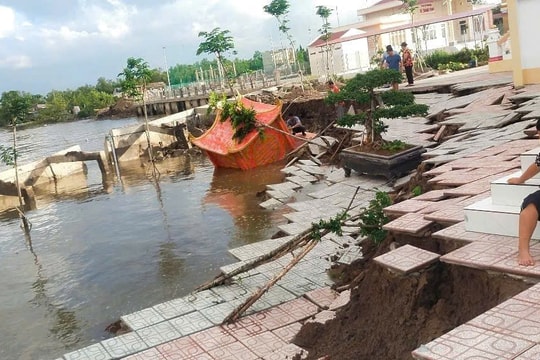 Cà Mau đối diện với tình trạng sạt lở trong mùa mưa