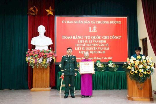 Xã Chương Dương, TP. Hà Nội: Thực hiện tốt đạo lý “Uống nước nhớ nguồn”