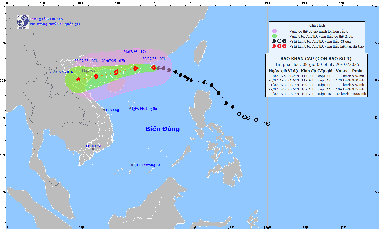 Bão số 3 giật cấp 14, di chuyển nhanh, đề phòng nước biển dâng, mưa lớn
