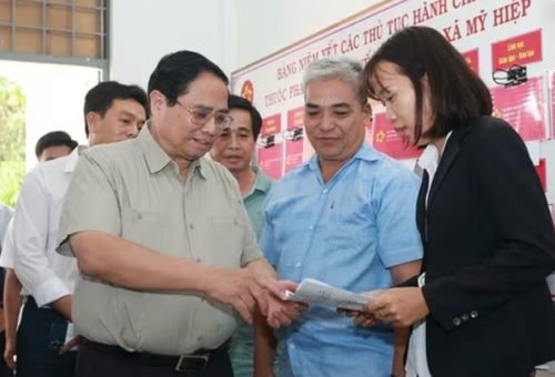 Thủ tướng Phạm Minh Chính kiểm tra vận hành chính quyền địa phương 2 cấp tại tỉnh Đồng Tháp