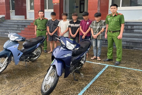 Bắt giữ nhóm thiếu niên trộm xe máy liên tỉnh