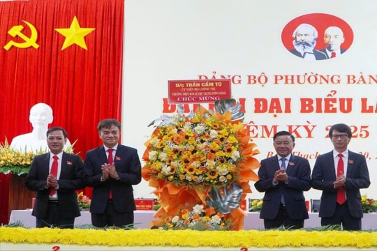 Thường trực Ban Bí thư dự Khai mạc Đại hội Đảng bộ phường Bàn Thạch (TP Đà Nẵng)