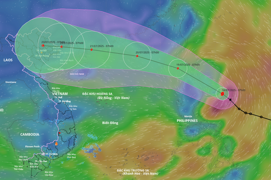 Dự báo 18 tỉnh có nguy cơ chịu ảnh hưởng từ bão Wipha