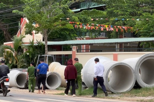 Vợ phát hiện chồng tử vong dưới hố công trình