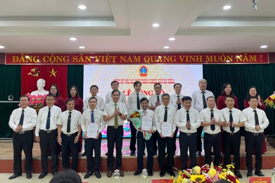 TAND TP. Đà Nẵng công bố các quyết định bổ nhiệm, kiện toàn tổ chức Đảng sau hợp nhất