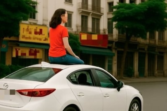 Ngồi trên nóc xe ô tô: Hành vi liều lĩnh thách thức pháp luật và tính mạng