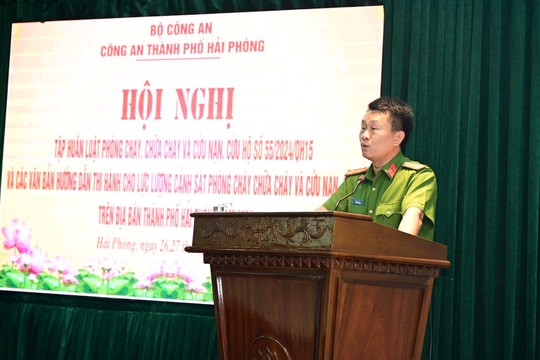 Hải Phòng tập huấn nâng cao năng lực PCCC cho công an cơ sở