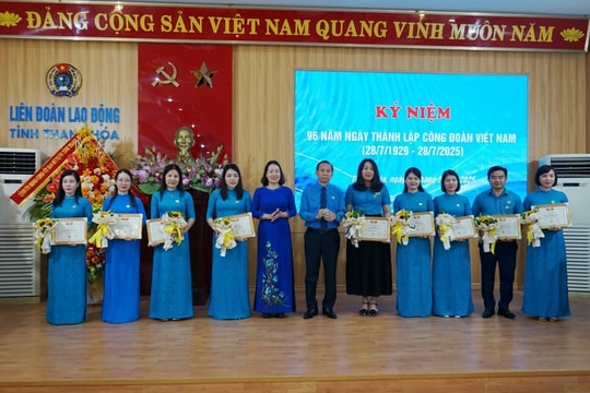 Thanh Hóa tổ chức kỷ niệm ngày thành lập Công đoàn Việt Nam