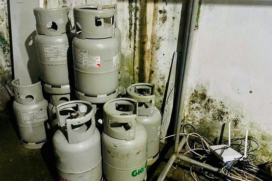 Phát hiện cơ sở sang chiết gas trái phép trong khu dân cư