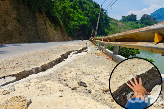 Quốc lộ 3 vừa tu sửa xong đã hư hỏng, tiềm ẩn nguy cơ mất an toàn giao thông