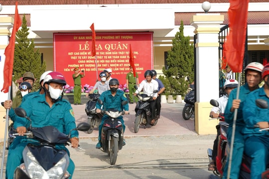 Công an TP. Huế ra quân bảo đảm an ninh trật tự phục vụ Đại hội Đảng các cấp