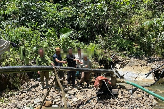 Phát hiện nhóm đối tượng khai thác vàng trái phép tại Tuyên Quang