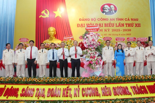 Đại hội Đảng bộ Công an tỉnh Cà Mau lần thứ XII thành công tốt đẹp