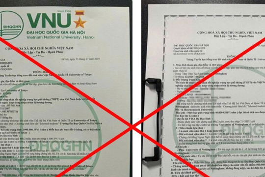 Cảnh báo mạo danh Đại học Quốc gia Hà Nội để lừa đảo trúng tuyển